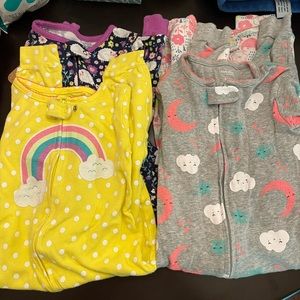 Girls Footless Pajamas (8 pajamas for $15)